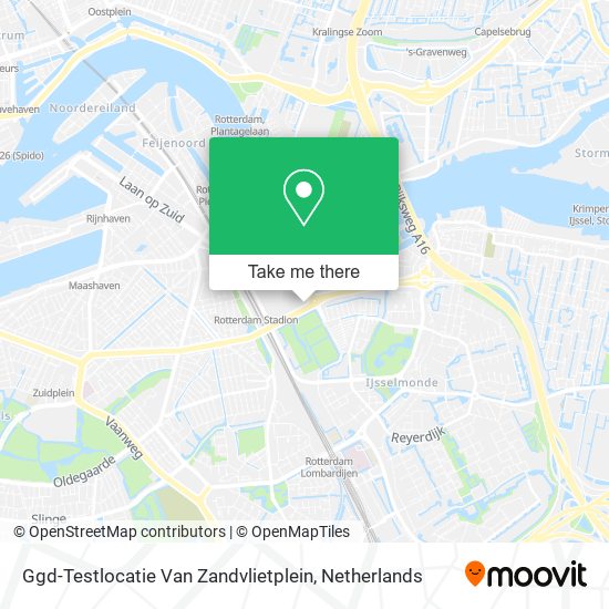 Ggd-Testlocatie Van Zandvlietplein map