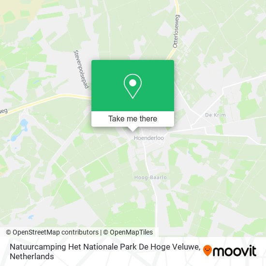 Natuurcamping Het Nationale Park De Hoge Veluwe Karte