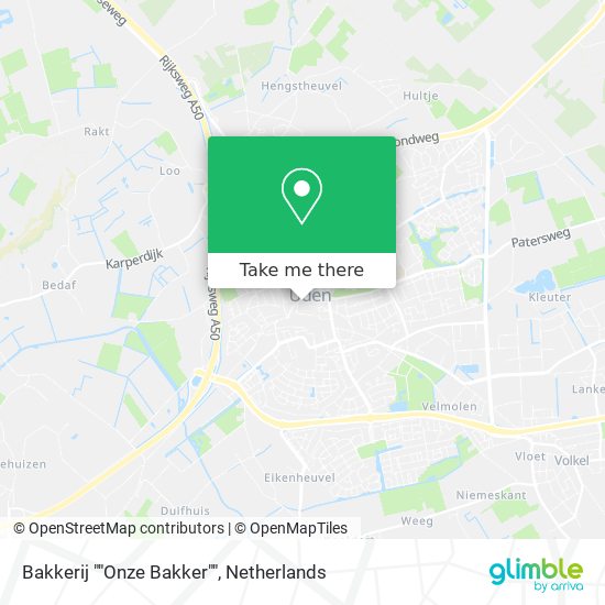 Bakkerij ""Onze Bakker"" Karte