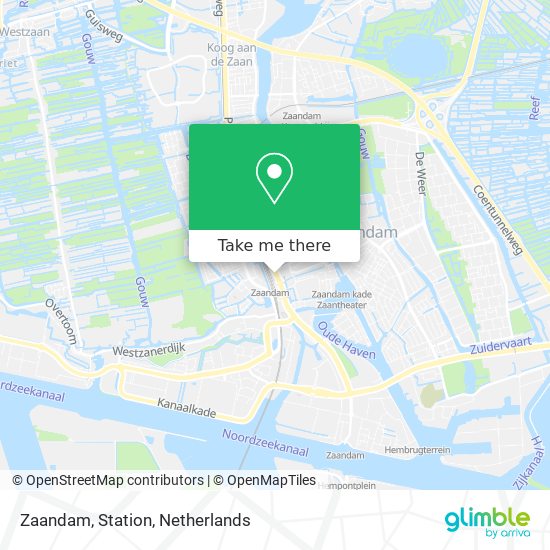 Zaandam, Station Karte
