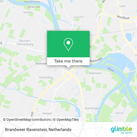 Brandweer Ravenstein map