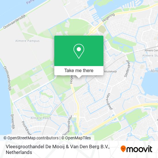 Vleesgroothandel De Mooij & Van Den Berg B.V. Karte