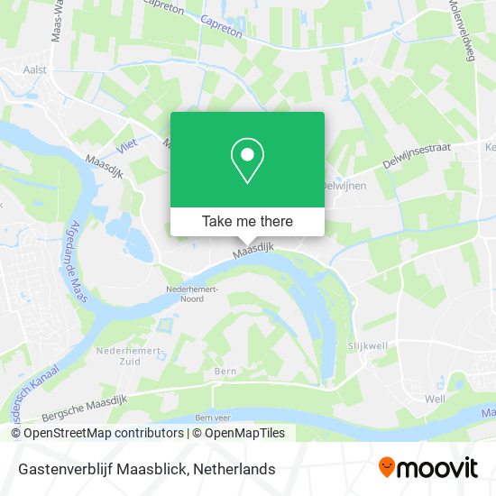 Gastenverblijf Maasblick map
