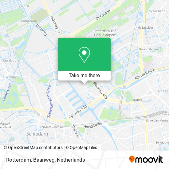 Rotterdam, Baanweg map