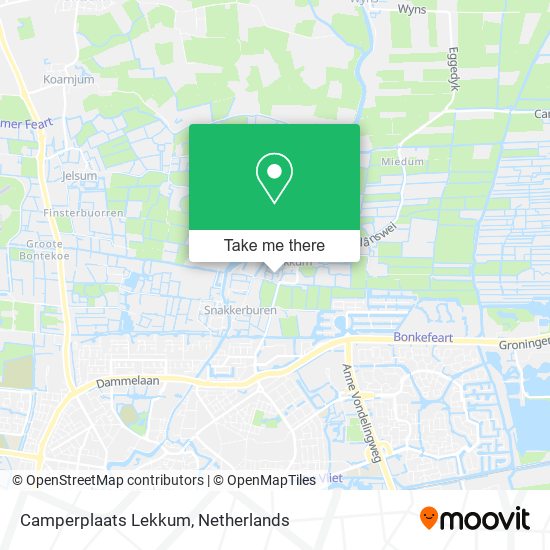 Camperplaats Lekkum map