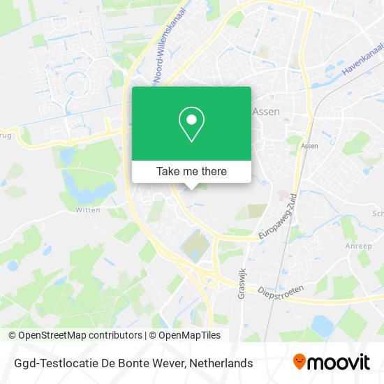 Ggd-Testlocatie De Bonte Wever Karte