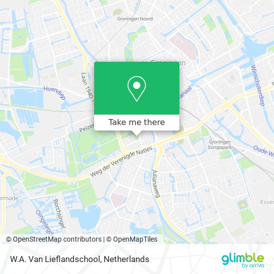 W.A. Van Lieflandschool map