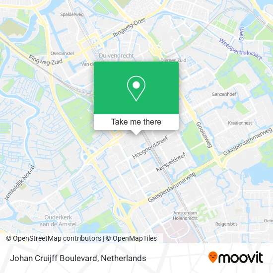 Johan Cruijff Boulevard map
