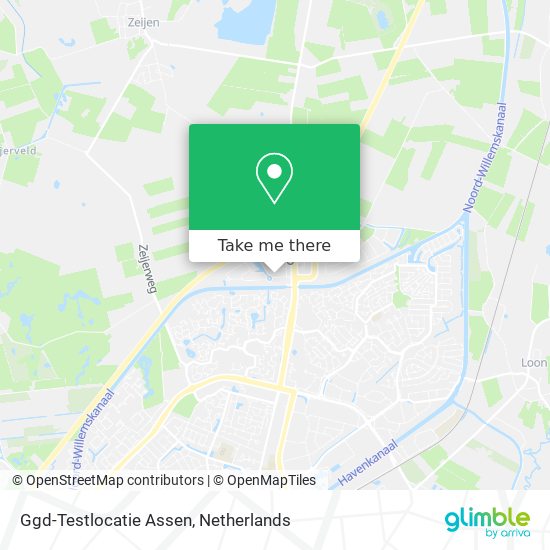 Ggd-Testlocatie Assen map