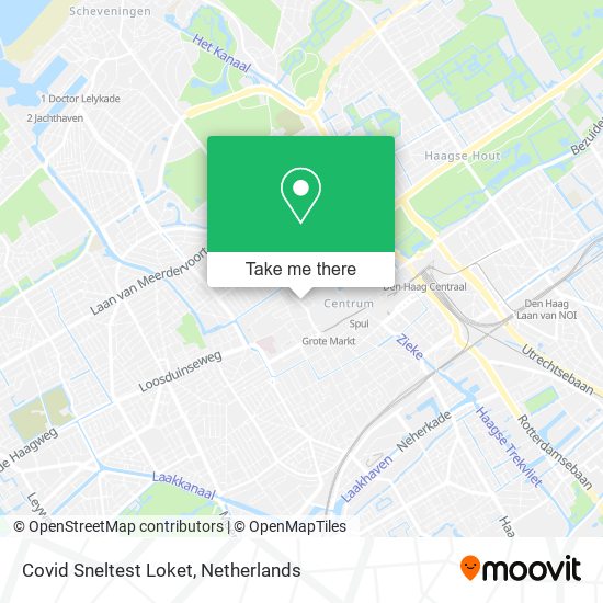 Covid Sneltest Loket map