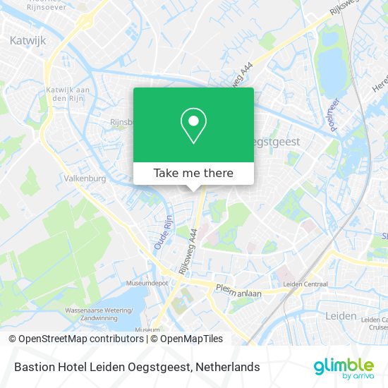 Bastion Hotel Leiden Oegstgeest Karte