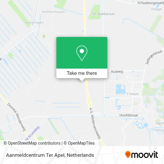 Aanmeldcentrum Ter Apel map