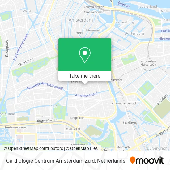 Cardiologie Centrum Amsterdam Zuid map