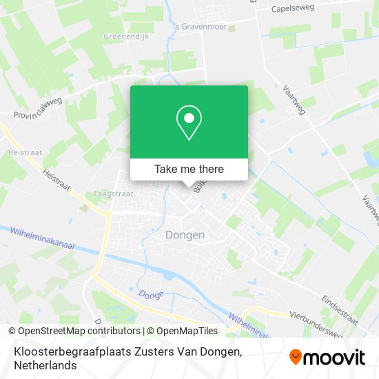 Kloosterbegraafplaats Zusters Van Dongen Karte