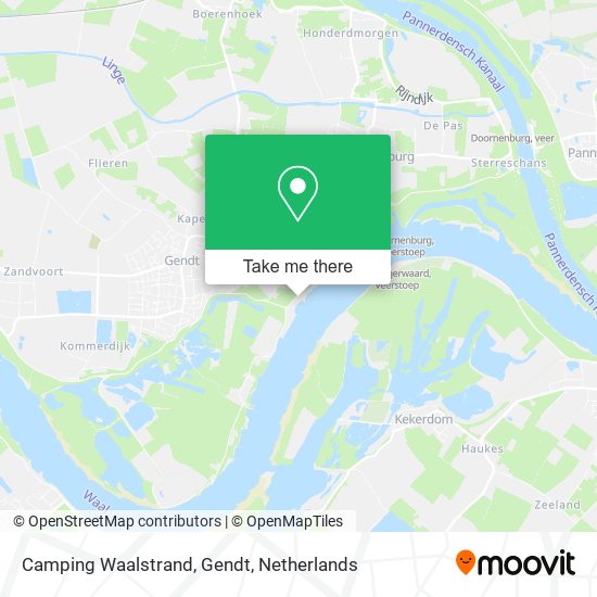 Camping Waalstrand, Gendt map
