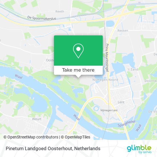 Pinetum Landgoed Oosterhout map