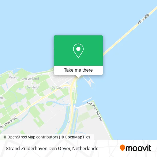 Strand Zuiderhaven Den Oever map