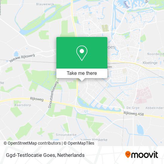 Ggd-Testlocatie Goes map