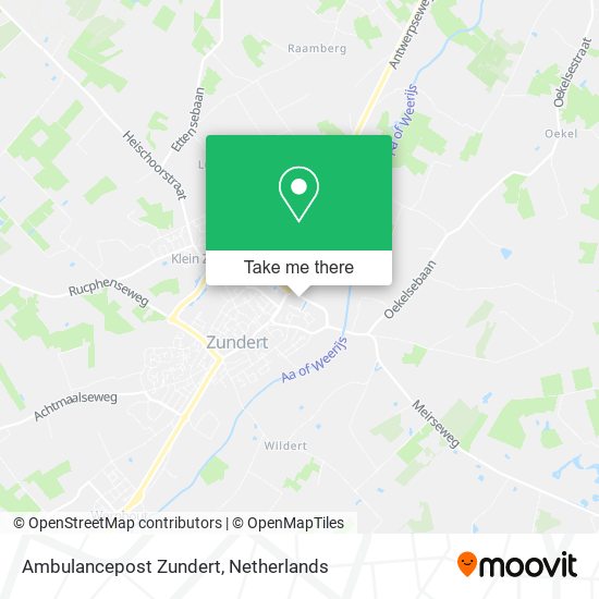 Ambulancepost Zundert map