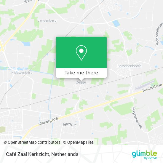 Café Zaal Kerkzicht Karte