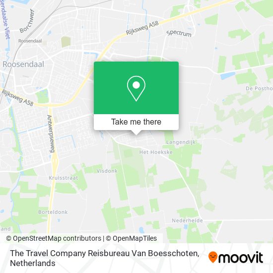 The Travel Company Reisbureau Van Boesschoten map