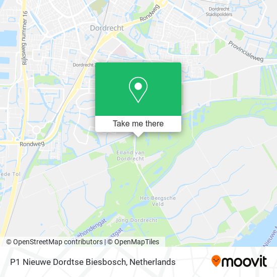P1 Nieuwe Dordtse Biesbosch map