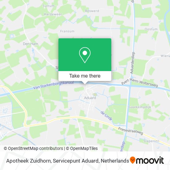 Apotheek Zuidhorn, Servicepunt Aduard Karte