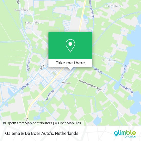Galema & De Boer Auto's Karte