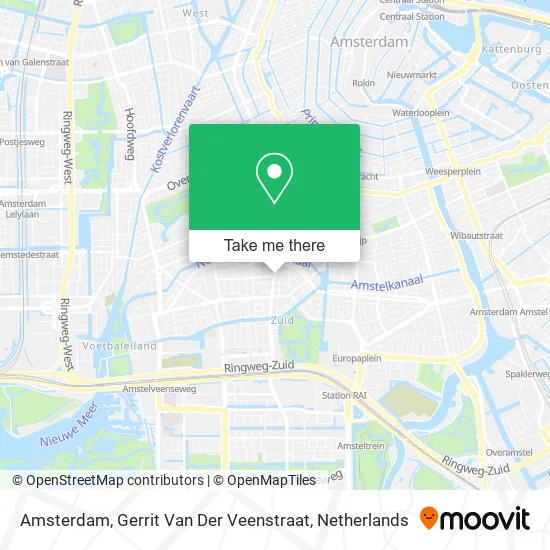 Amsterdam, Gerrit Van Der Veenstraat map