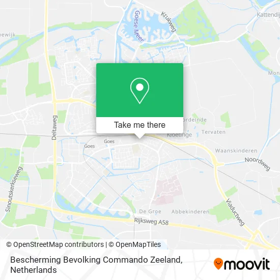 Bescherming Bevolking Commando Zeeland map
