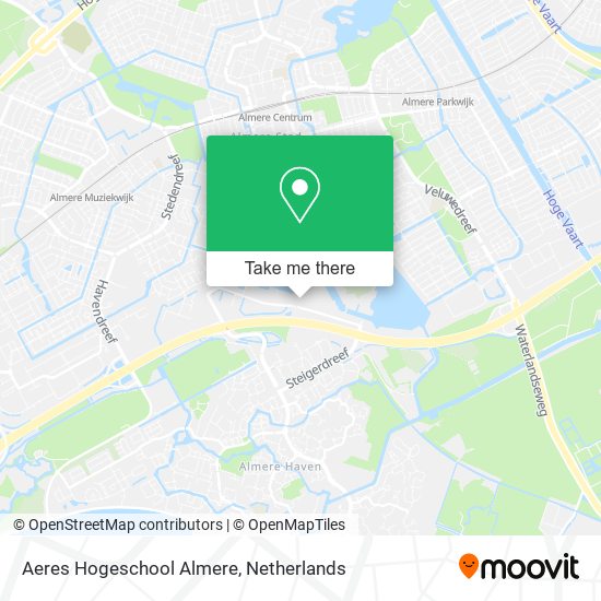 Aeres Hogeschool Almere map