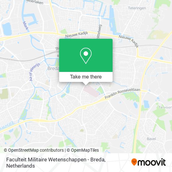 Faculteit Militaire Wetenschappen - Breda map