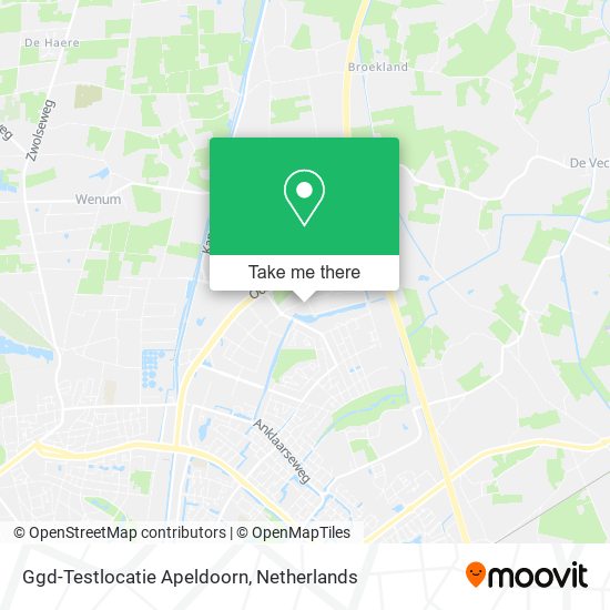 Ggd-Testlocatie Apeldoorn map