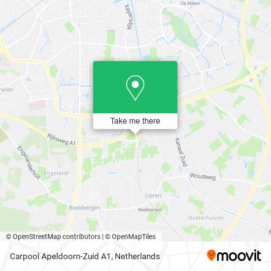 Carpool Apeldoorn-Zuid A1 map