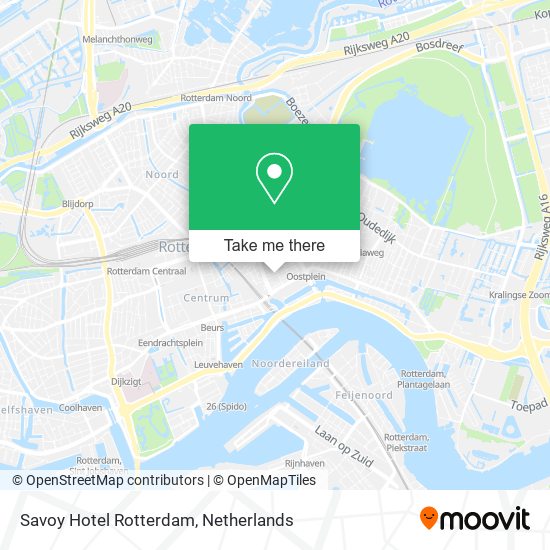 Savoy Hotel Rotterdam map