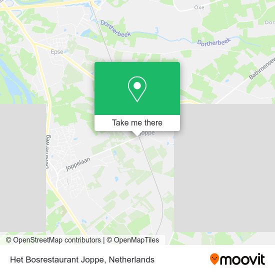Het Bosrestaurant Joppe map