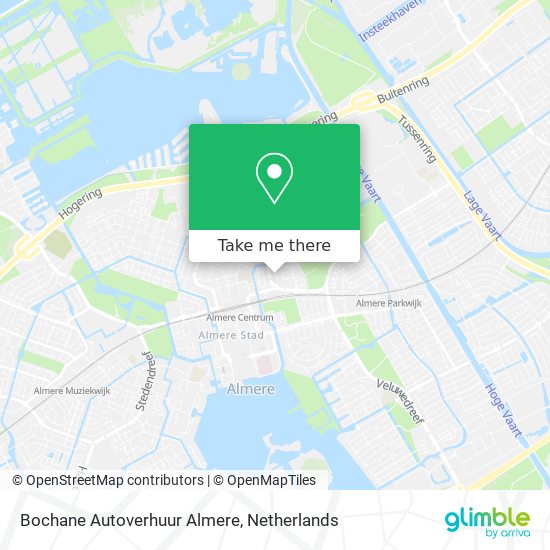 Bochane Autoverhuur Almere map