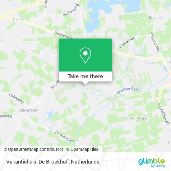 Vakantiehuis 'De Broekhof' map