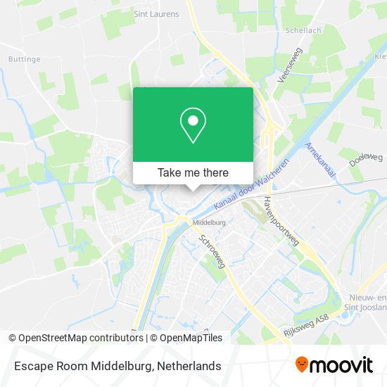 Escape Room Middelburg map