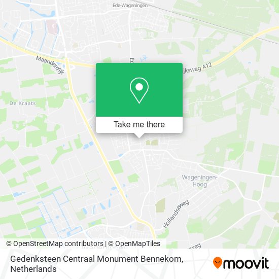 Gedenksteen Centraal Monument Bennekom map