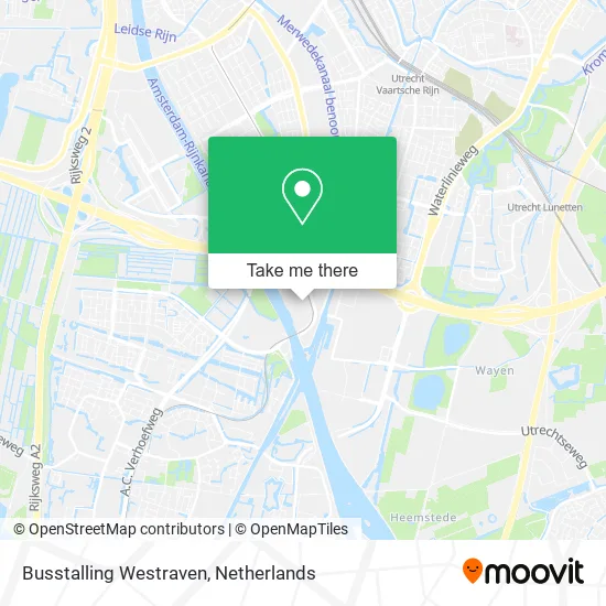 Busstalling Westraven map