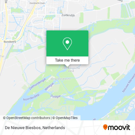 De Nieuwe Biesbos map