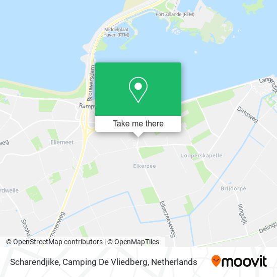 Scharendjike, Camping De Vliedberg map