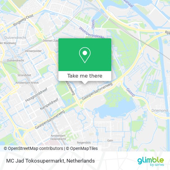 MC Jad Tokosupermarkt map