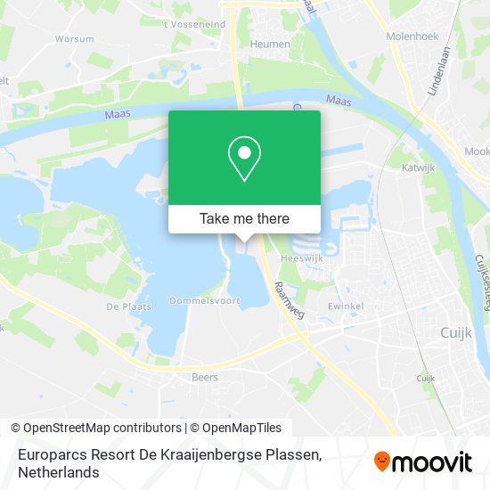 Europarcs Resort De Kraaijenbergse Plassen map