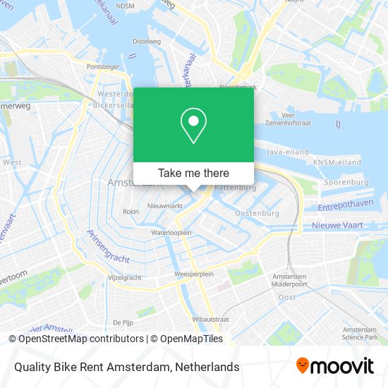 Quality Bike Rent Amsterdam map