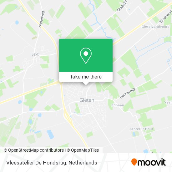 Vleesatelier De Hondsrug map