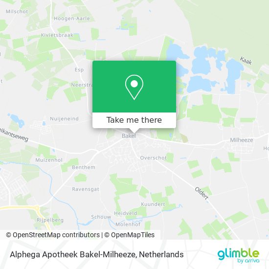 Alphega Apotheek Bakel-Milheeze map