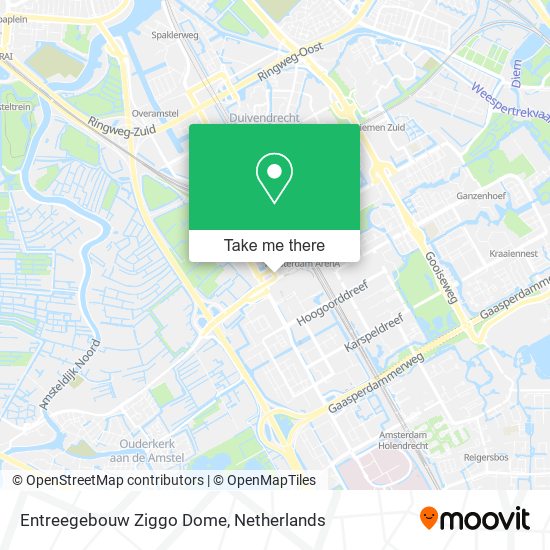 Entreegebouw Ziggo Dome Karte