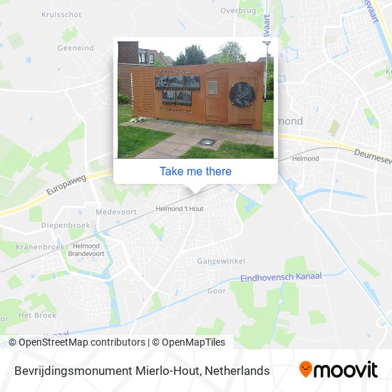 Bevrijdingsmonument Mierlo-Hout map